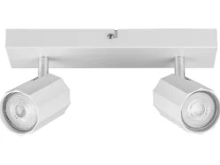 Lámpara de pared/techo, focos orientables e inclinables.