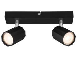 Lámpara de pared/techo, focos orientables e inclinables.