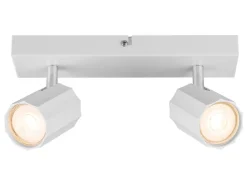 Lámpara de pared/techo, focos orientables e inclinables.
