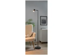 Lámpara de pie LED, con cabezal orientable e inclinable.