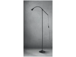 Lámpara de pie LED, 1 luz, con brazo metálico flexible.