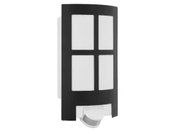 Lámpara LED de exterior, con luz blanco cálido.