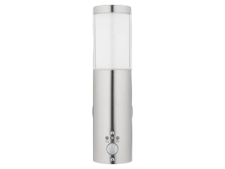 Lámpara LED de exterior, con luz blanco cálido.