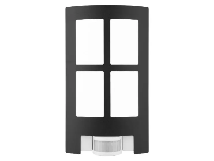 Lámpara LED de exterior, con luz blanco cálido.