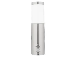 Lámpara LED de exterior, con luz blanco cálido.