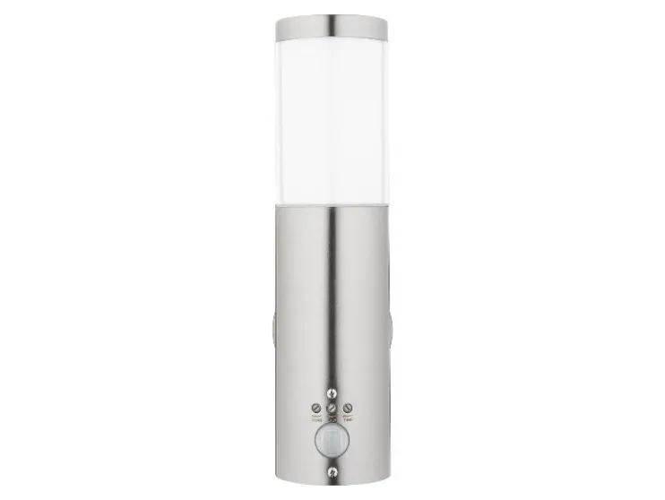 Lámpara LED de exterior, con luz blanco cálido.