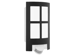 Lámpara LED de exterior, con luz blanco cálido.