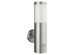 Lámpara LED de exterior, con luz blanco cálido.