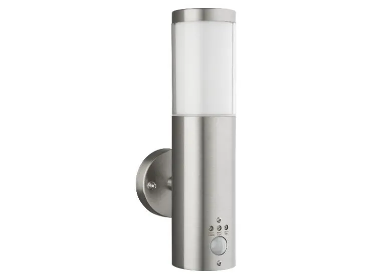 Lámpara LED de exterior, con luz blanco cálido.
