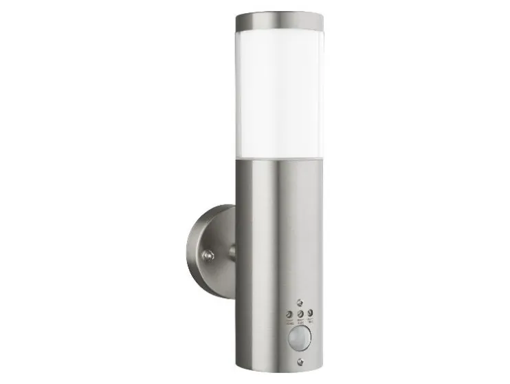 Lámpara LED de exterior, con luz blanco cálido.