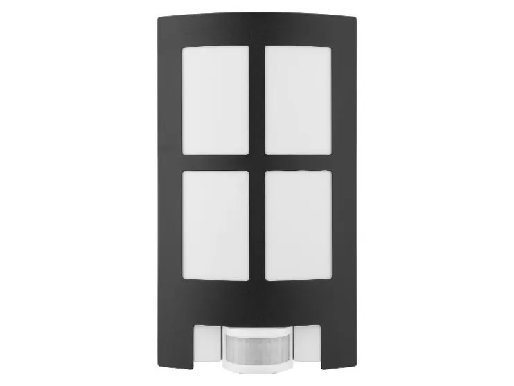 Lámpara LED de exterior, con luz blanco cálido.