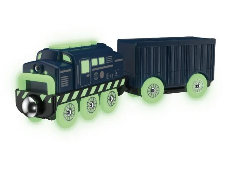Locomotora eléctrica, de 3 piezas.