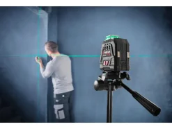 Láser de líneas en cruz con batería de 4 V »PKLLP 360 B3«, con láser de rotación de 360°.