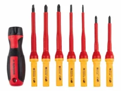 Maleta de herramientas para electricista, 83 piezas, hasta 1000 V.