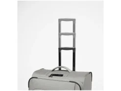 Maleta de viaje con ruedas, gris.