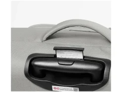 Maleta de viaje con ruedas, gris.