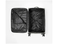 Maleta de viaje con ruedas, gris.