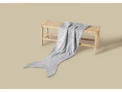 Manta de felpa sirena 60 x 180 cm