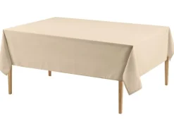 Mantel con lino, 140 x 240 cm.