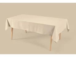 Mantel con lino, 140 x 240 cm.