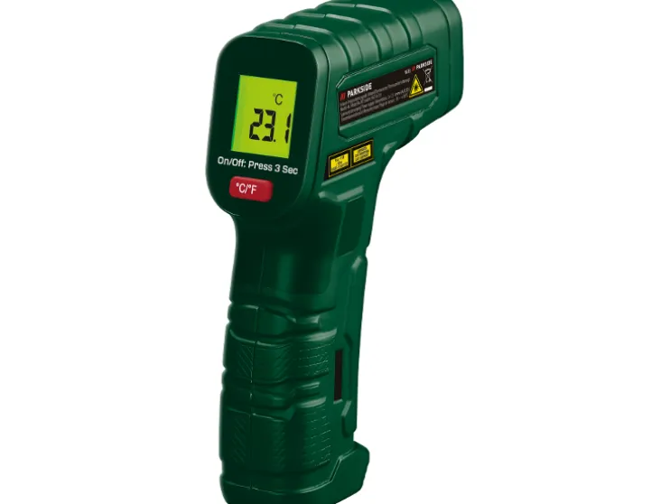 Medidor de humedad para materiales y madera / Termómetro infrarrojo