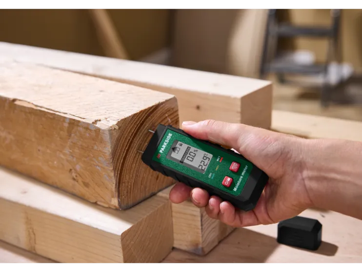 Medidor de humedad para materiales y madera / Termómetro infrarrojo