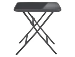 Mesa de aluminio y cristal »Houston / Toronto«, 70 x 70 x 70 cm.