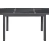 Mesa de jardín de aluminio »Houston / Toronto« gris, 120-180 x 89 x 75 cm.