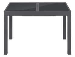 Mesa de jardín de aluminio »Houston / Toronto« gris, 120-180 x 89 x 75 cm.