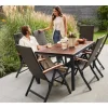 Mesa de jardín de aluminio »Valencia«, 143-194,5 x 90 x 74 cm.