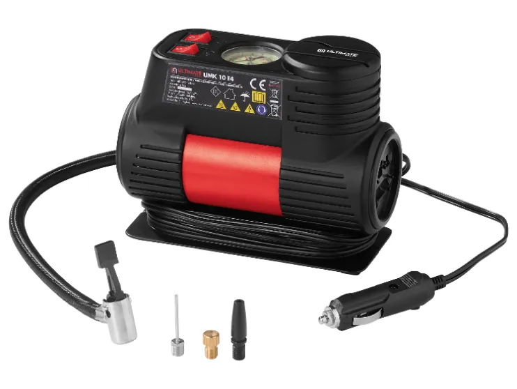 Mini compresor »UMK 10 E4«, con manómetro integrado.