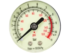 Mini compresor »UMK 10 E4«, con manómetro integrado.