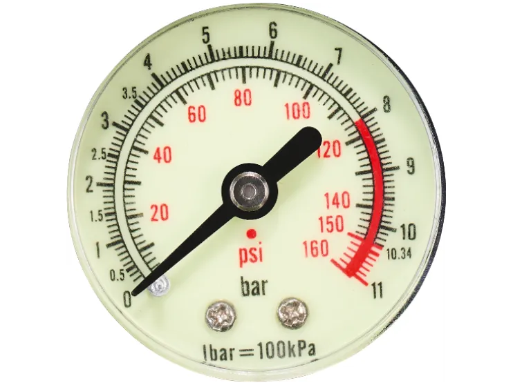 Mini compresor »UMK 10 E4«, con manómetro integrado.