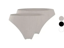 Minislips de canalé para mujer, 2 unidades.