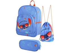 Mochila con bolsa de gimnasia y estuche »Vaiana / Spiderman / Stitch«