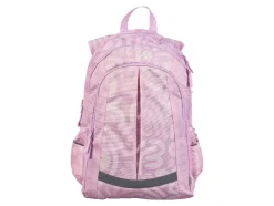 Mochila escolar, con sistema de transporte regulable en altura.