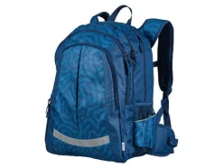 Mochila escolar, con sistema de transporte regulable en altura.