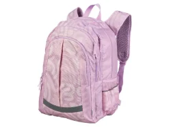 Mochila escolar, con sistema de transporte regulable en altura.