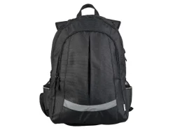 Mochila escolar, con sistema de transporte regulable en altura.