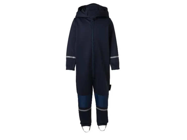 Mono impermeable y de barro de softshell con forro infantil