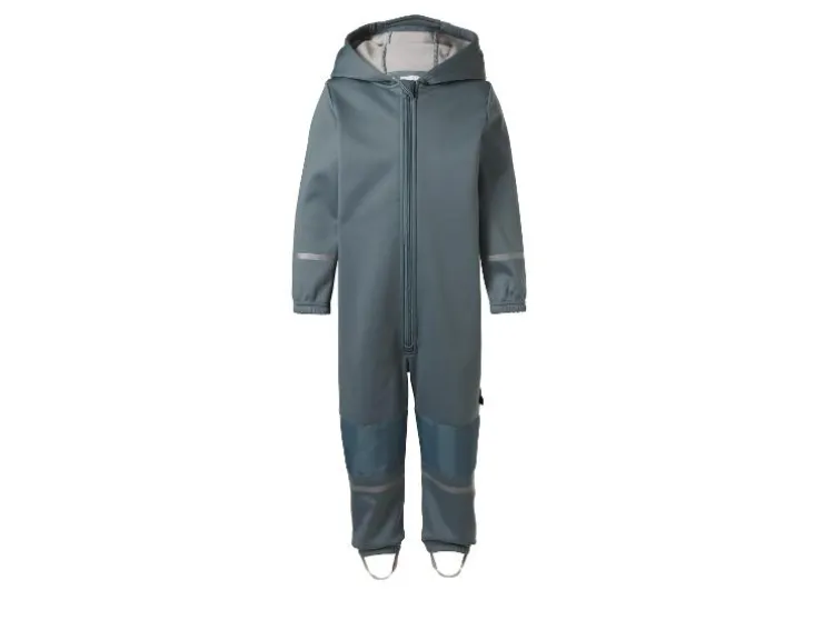Mono impermeable y de barro de softshell con forro infantil