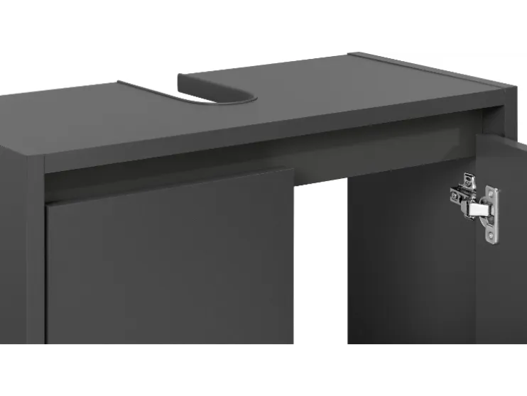 Mueble bajo para lavabo »Oslo«, con 2 puertas, antracita.