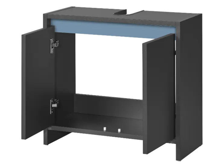 Mueble bajo para lavabo »Oslo«, con 2 puertas, antracita.
