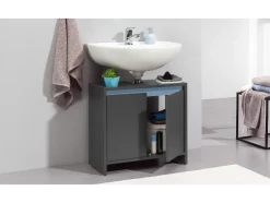 Mueble bajo para lavabo »Oslo«, con 2 puertas, antracita.