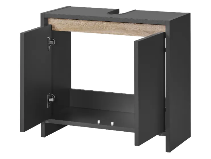 Mueble bajo para lavabo »Oslo«, con 2 puertas, antracita.