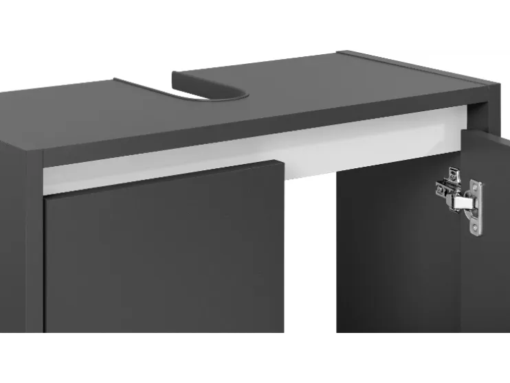Mueble bajo para lavabo »Oslo«, con 2 puertas, antracita.
