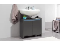 Mueble bajo para lavabo »Oslo«, con 2 puertas, antracita.