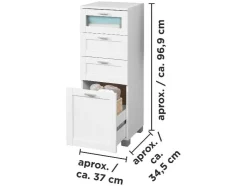 Mueble de baño »Basel« con 4 cajones con marco