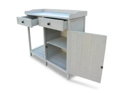 Mueble inferior para mesa de cultivo, 98 x 48 x 95 cm, gris.