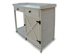 Mueble inferior para mesa de cultivo, 98 x 48 x 95 cm, gris.